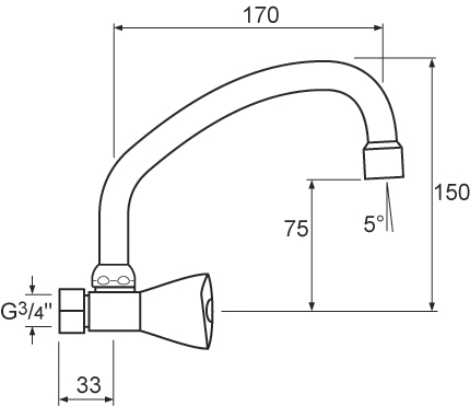 Keukenwandmengkraan Eco Met Bovenuitloop Ideal Standard Nederland